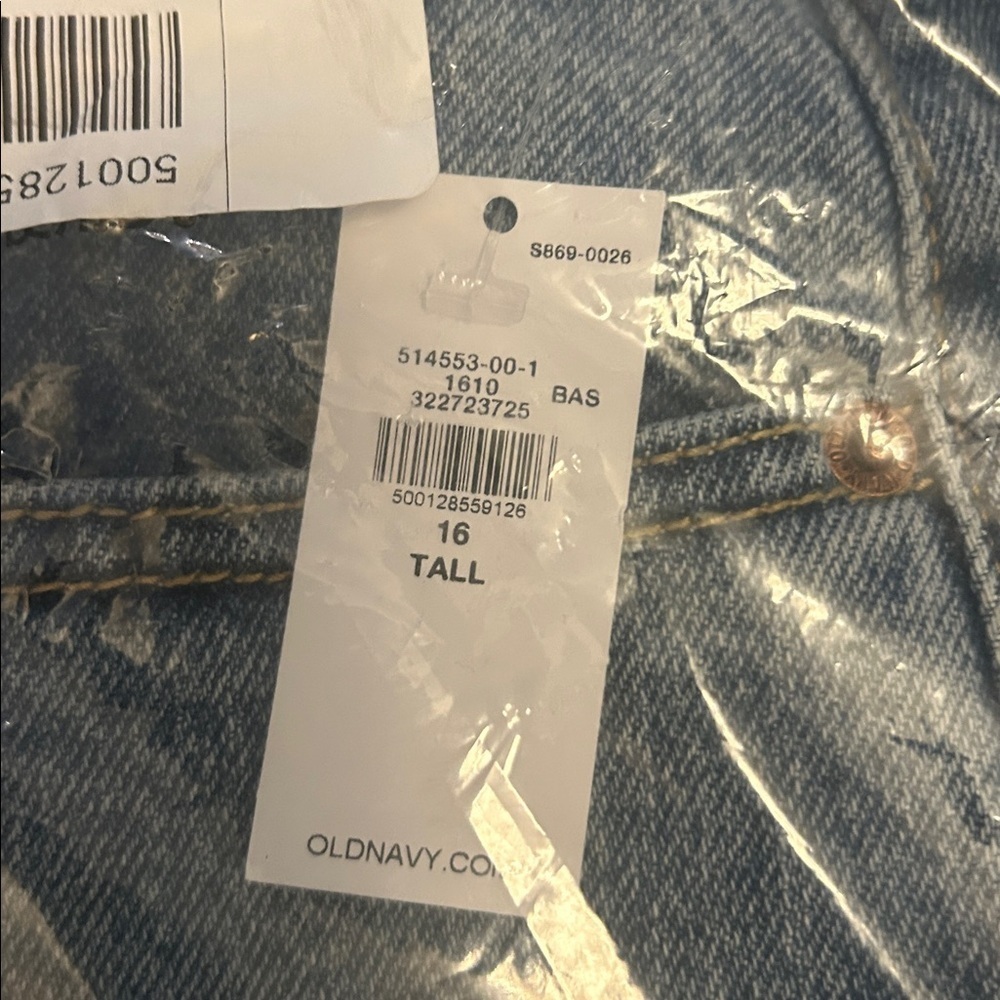 NWT Old Navy Extra High Waisted Wide Leg Jeans Sz 16 Tall, Medium Wash - Picture 11 of 11